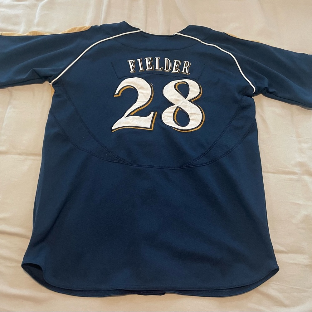 Nike Milwaukee Brewers Baseball Jersey #28 Prince Fielder Size L - Picture 2 of 5